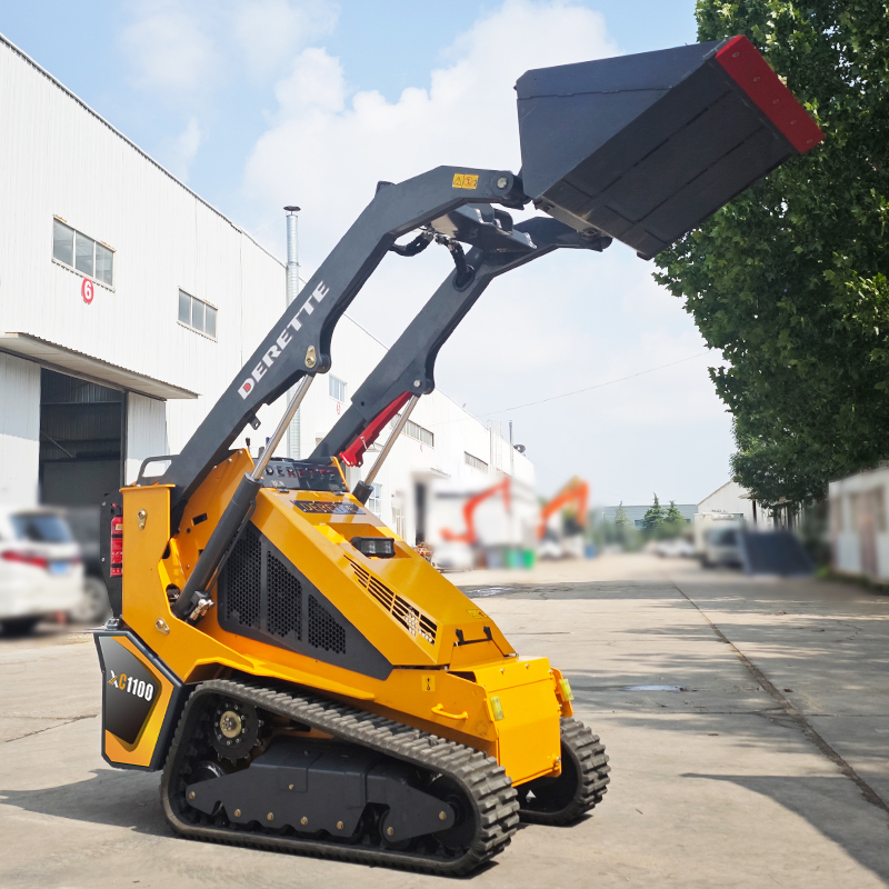 25HP Euro5/CE Diesel Derette Xc1100 Mini Skid Steer Loader Manufacturer Kubota Engine Skidsteer Tracked Crawler Front End Loader