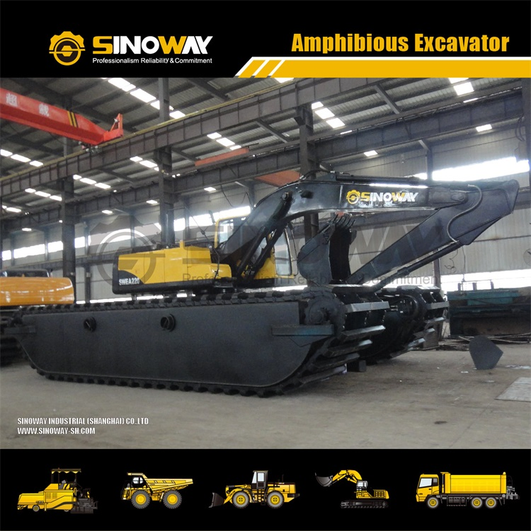 Cat320 Small Mini Swamp Buggy Backhoe Price 30 Ton Long Reach Crawler Marsh Buggy Excavator used with River Floating Tank Amphibious Pontoon for Sale