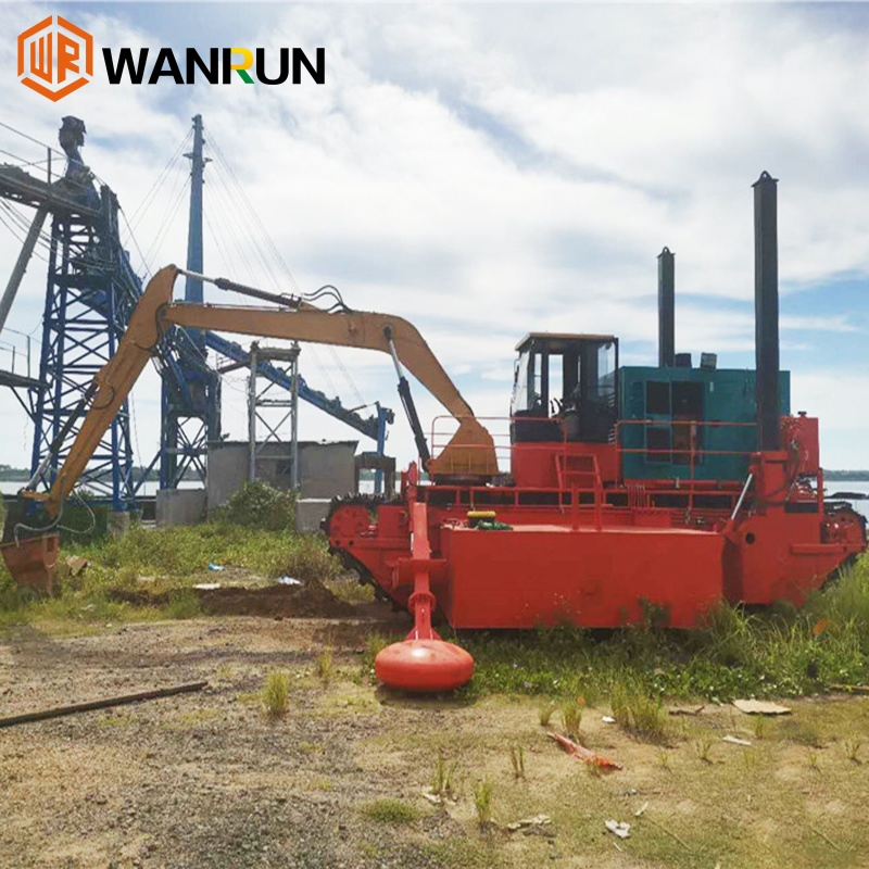 Small Mini Amphibious Excavator Swamp Buggy Crawler Excavator Backhoe Excavator for Swamps/Grass Marshes/Rivers/Beaches