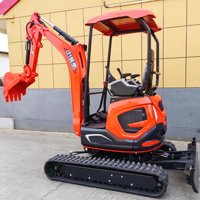 Mini Garden Excavator Machine 1.2 Ton 1.8 Ton 2.5 Ton Mini Small Rubber Track Crawler Excavator for Sale