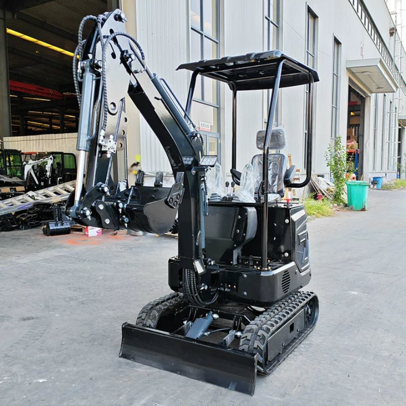 Hot Product Crawler Type 1.2 Ton Small Excavator Agricultural Compact Hydraulic Bagger Diesel Engines Mini Digger with Cabin