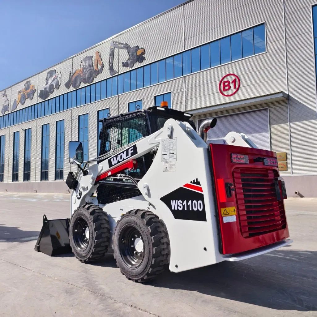 China Wolf WS1100 with CE/EPA Engine/Backhoe/Crawler Hydraulic Mini/Micro/Tracked Skid Steer Loader with Fast Speed and Flow Output