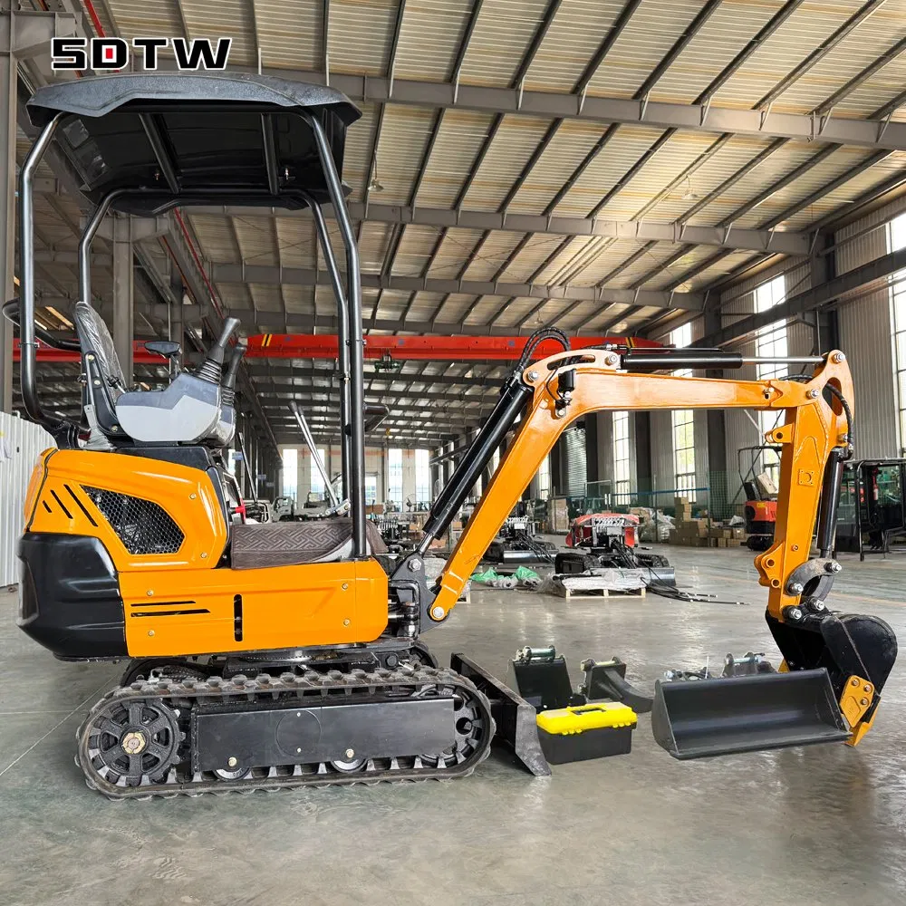 Fast Shipping Brand New Small Excavator 1 Ton 1.2ton 1.5 Ton Energy Efficient Mini Crawler Excavator with Hydraulic Thumb