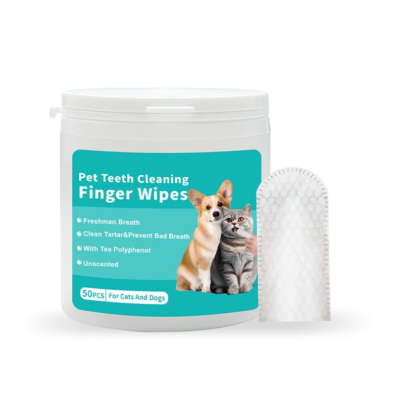 Toalhetes Umidificados para Limpeza Dental de Cães e Gatos, Removendo Tártaro