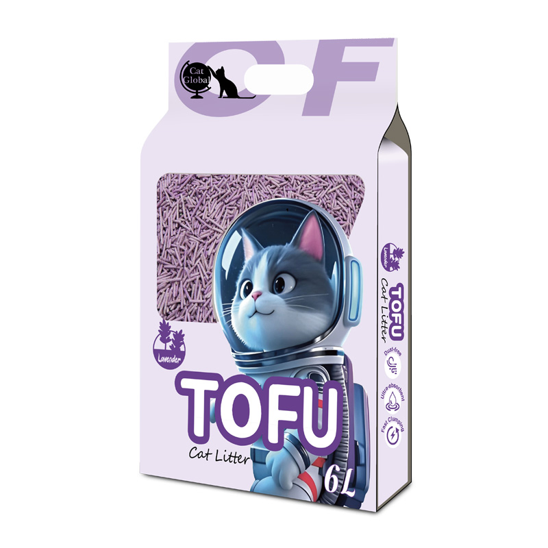 Melhor Vendedor Areia para Gato Natural de Tofu Feita de Amido de Milho, Amido de Soja, Amido de Mandioca e Fibra de Ervilha para Gatos