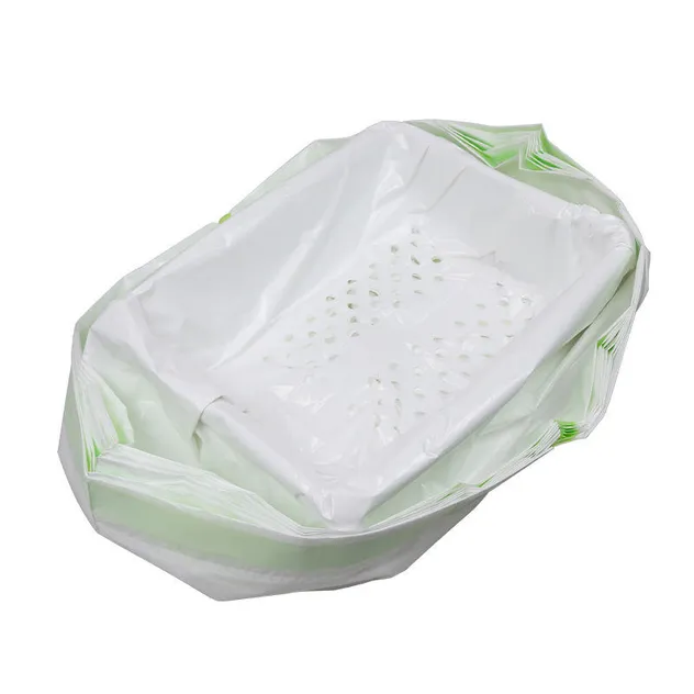 Saco de Lixo para Gato com Furo Respirável, Sifão, Descartável, Forro de Caixa para Animais de Estimação com Cordão