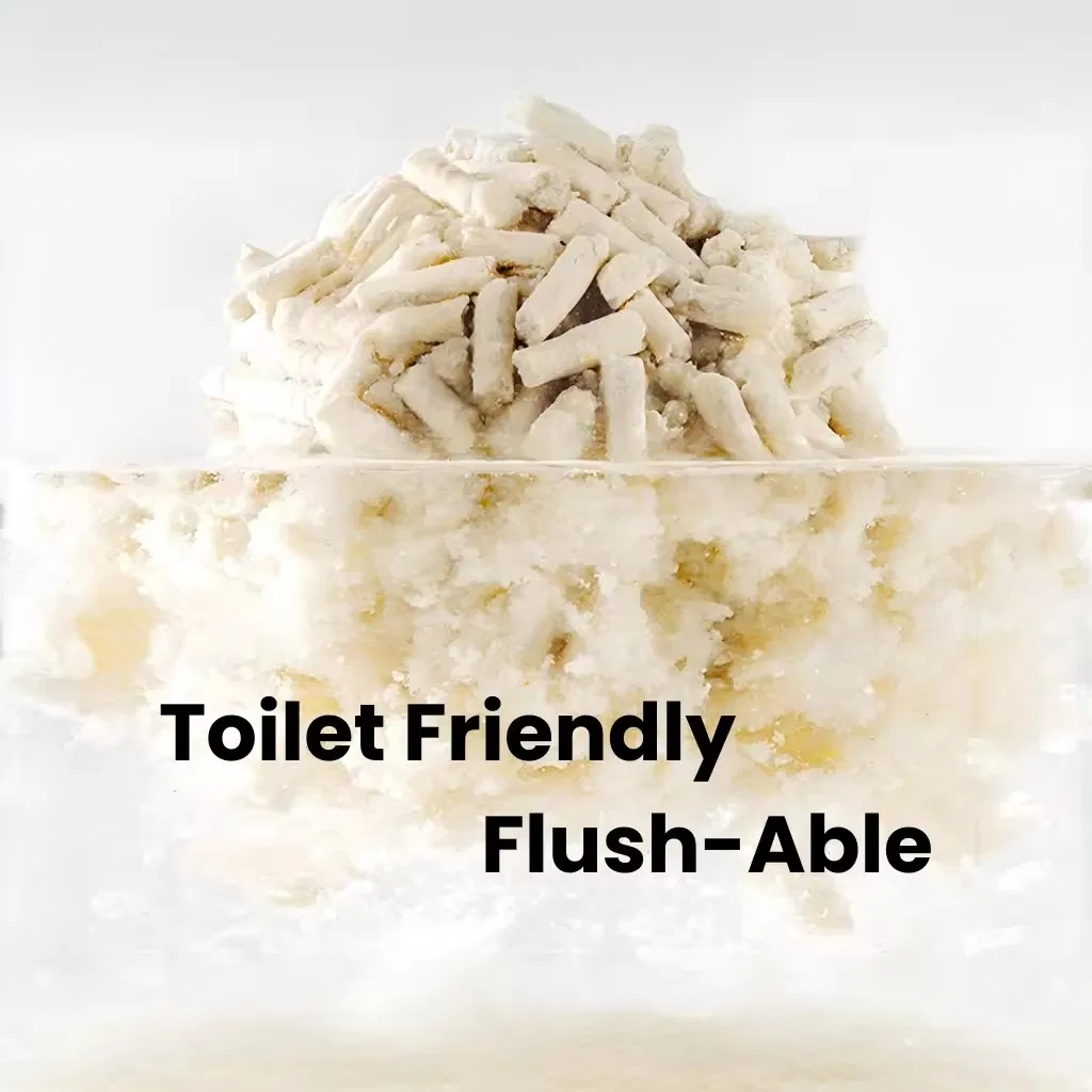 Areia para gatos biodegradável natural feita de tofu para gatos