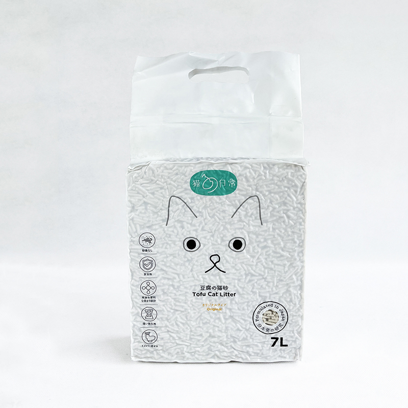 Venda Quente Areia de Gato de Tofu 2.5kg 6L À Base de Milho 2mm Agregante Original Areia de Gato de Tofu de Bambu