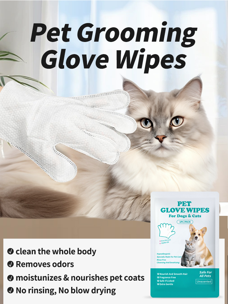 Toalhetes de Limpeza Dental de Alta Qualidade para Animais de Estimação Cuidado Oral para Cães Limpador de Dentes para Gatos Toalhetes Úmidos para os Dedos 6-Piece Caixa