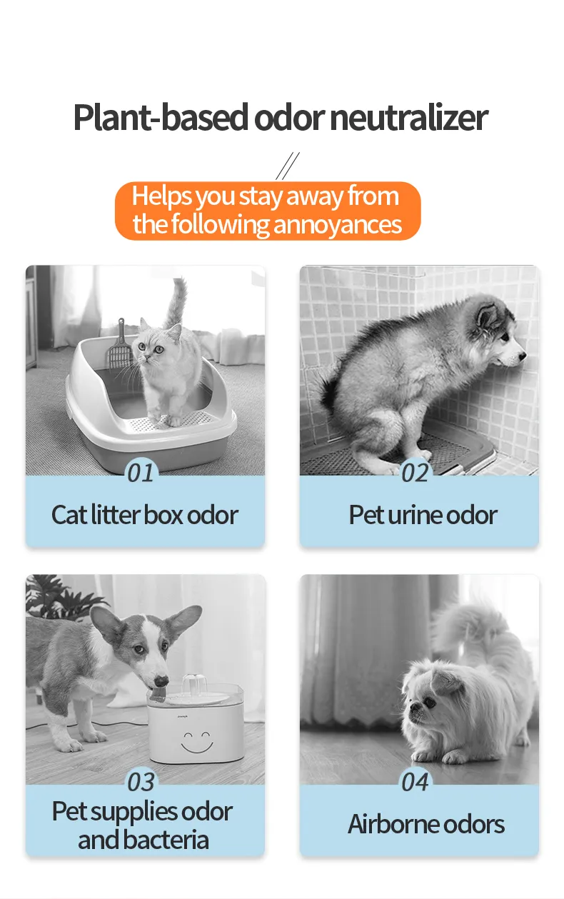 Produtos de Cuidado para Animais de Estimação OEM Limpador de Caixa de Areia e Eliminador de Odor Spray Espuma Limpador de Caixa de Areia para Gatos