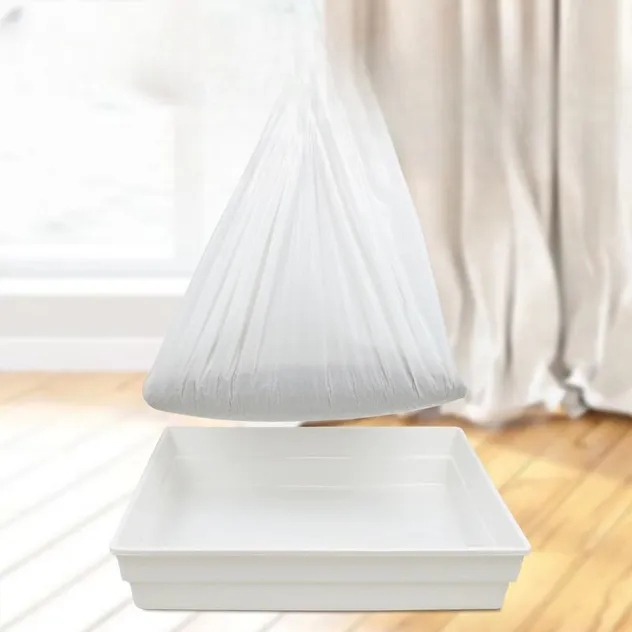 Saco de Lixo para Gato com Furo Respirável, Sifão, Descartável, Forro de Caixa para Animais de Estimação com Cordão