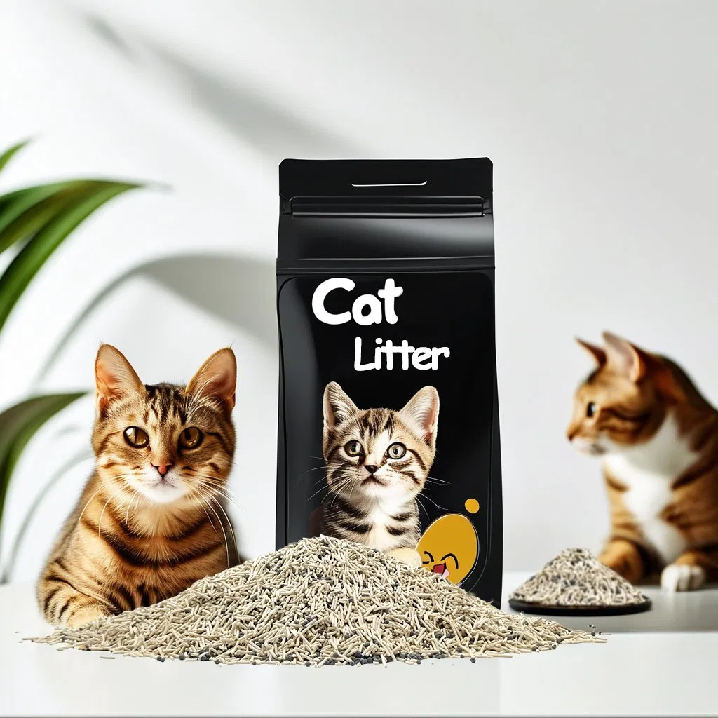 Areia para gatos de alta conforto, mistura de bentonita e tofu, com aglomeração rápida e mínima poeira para higiene ideal