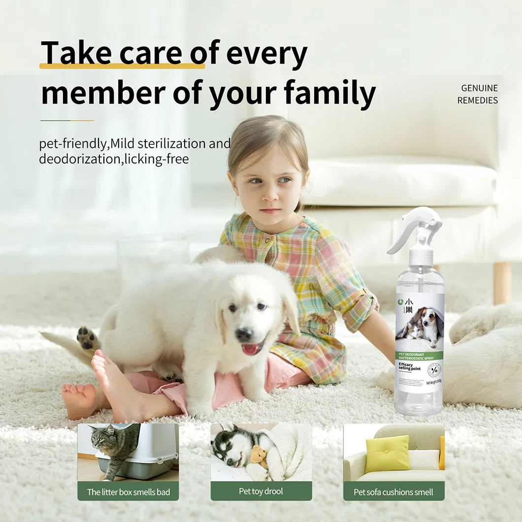 Spray Eliminador de Odor de Animais de Estimação com Ação Antibacteriana para Frescor Duradouro