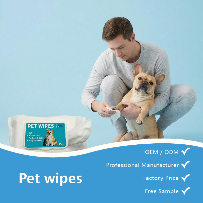 Toalhetes Ecológicos para Animais de Estimação para Cães e Gatos Limpeza Diária Suave