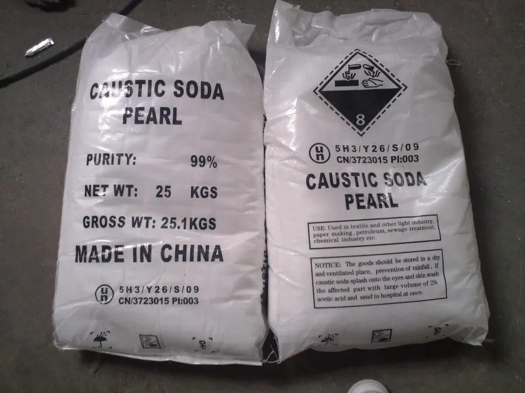 Melhores 99% Preços de Soda Cáustica Flocos/Pérolas para Fabricação de Sabão e Detergente