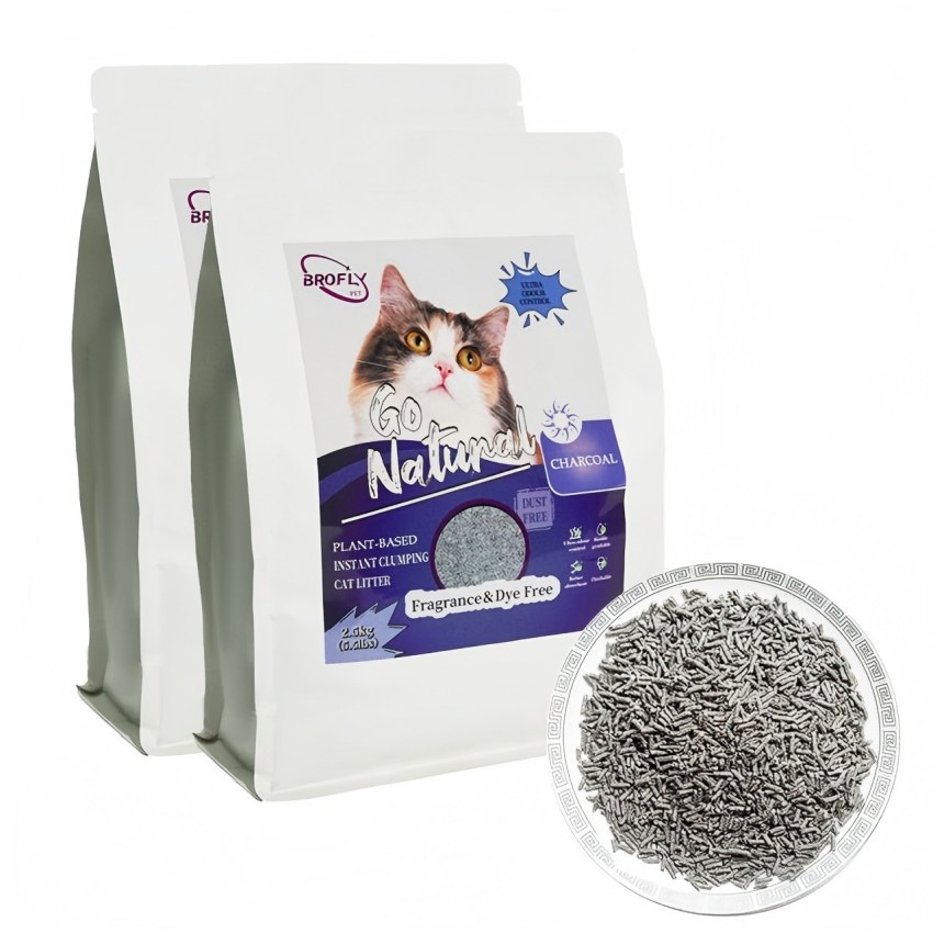 Perfume natural livre Bamboo Charcoal lixo gato para deodorização eficaz