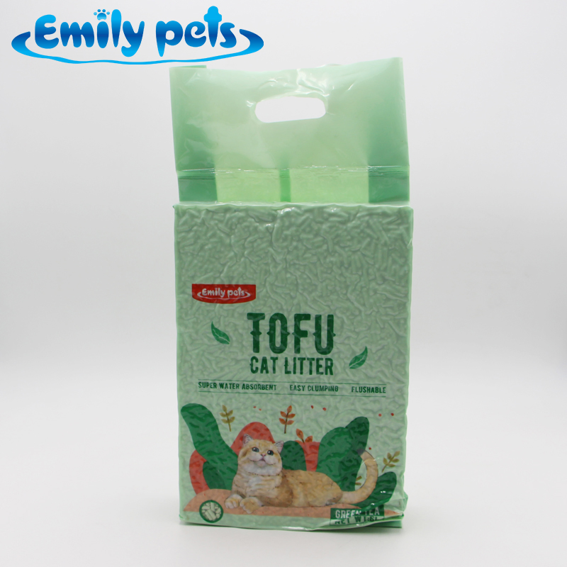 Embalagem Personalizada Atacado Amido de Milho Base Baixa Poeira Rápido Agregação Desodorante Areia para Gato Tofu