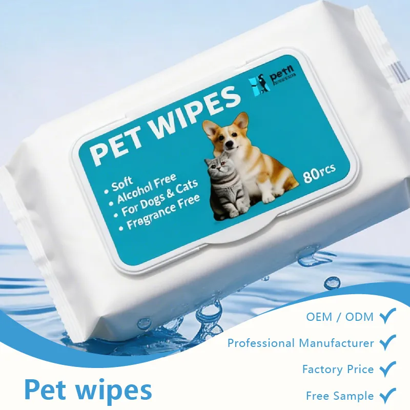Toalhetes Ecológicos para Animais de Estimação para Cães e Gatos Limpeza Diária Suave