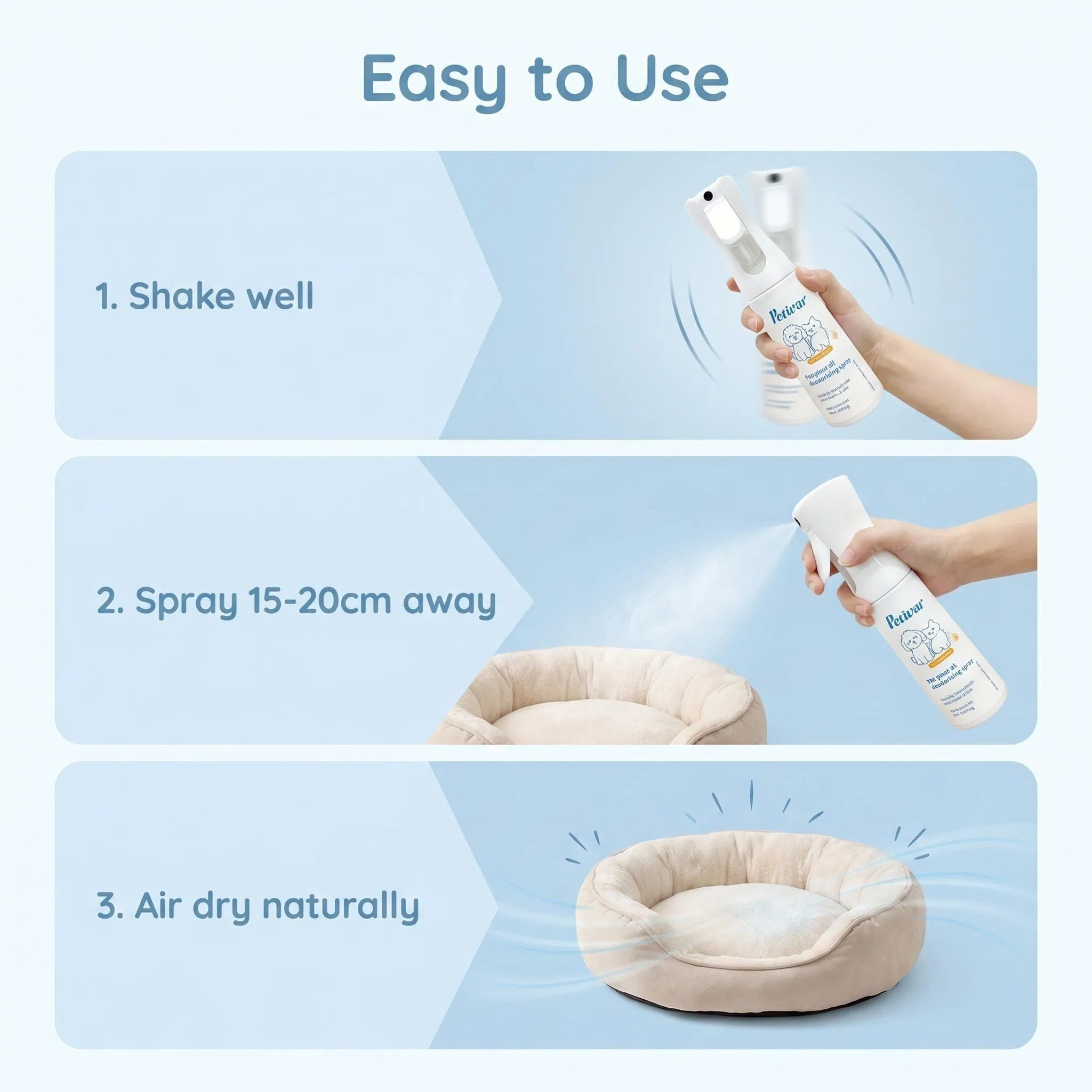 Spray Eliminador de Odor de Animais de Estimação Lemom Fórmula Ecológica para B2b Atacado