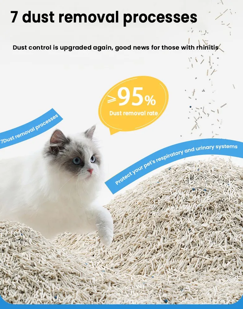 Areia de Gato Biodegradável de Tofu Misturado - Fotos Detalhadas