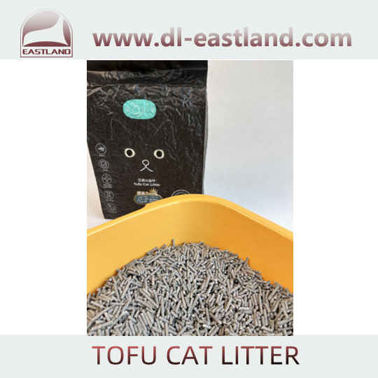 Areia para gatos de tofu com sabor a carvão de bambu ecológico, desodorizante, carbono ativado, descartável e sustentável