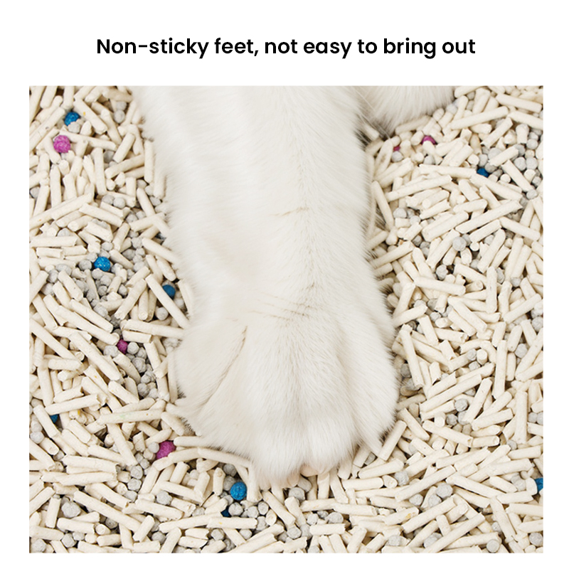 Areia de Gato Biodegradável de Tofu Misturado - Produto Ecológico para Animais de Estimação Sem Poeira com Poder de Agregação Superior