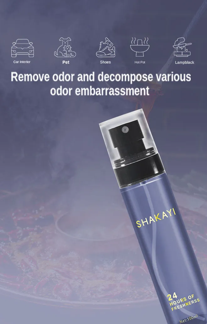 Eliminador Natural de Odor para Animais de Estimação Colônia Perfume para Gato e Cachorro Spray Corporal Aroma Fresco
