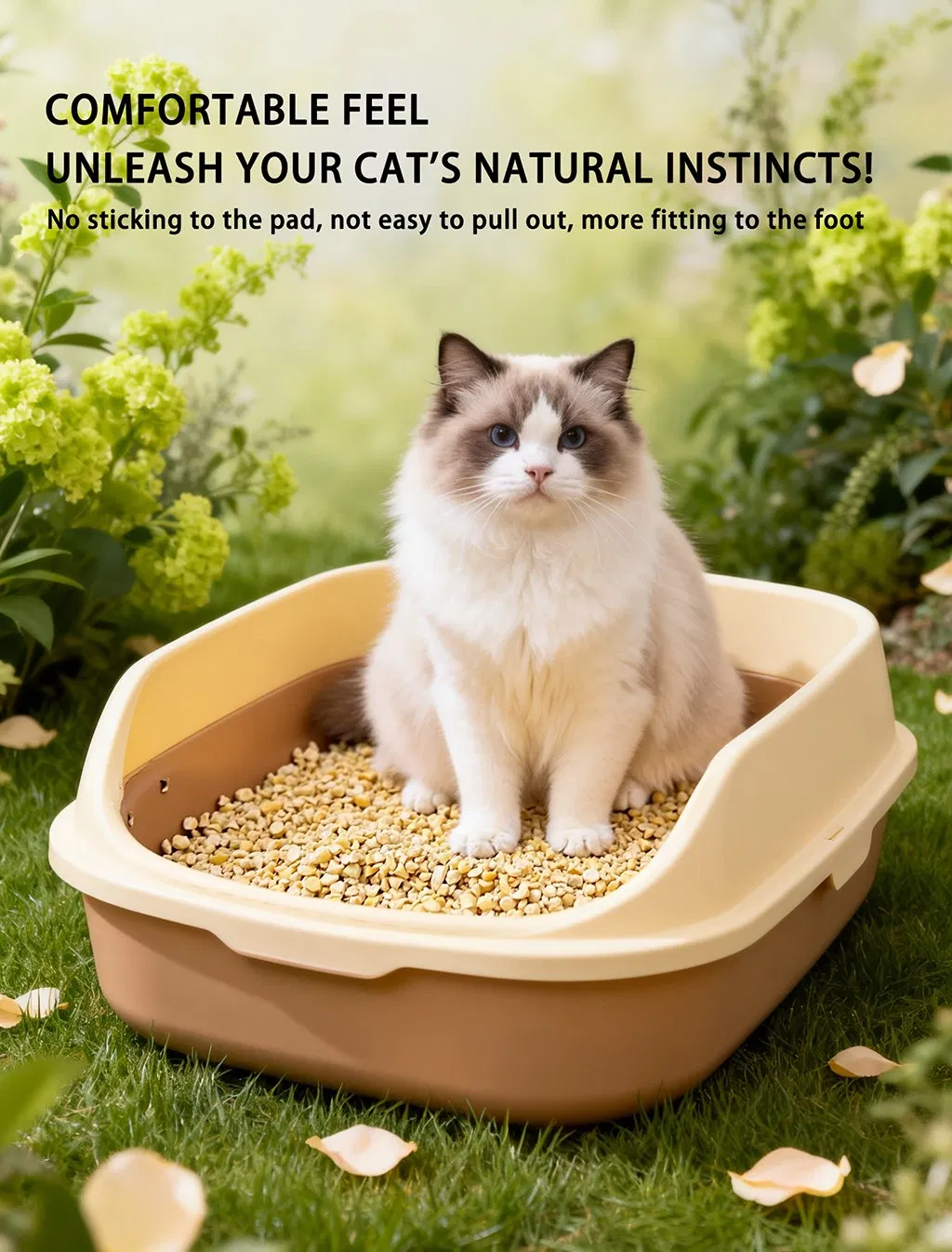 Fábrica OEM Atacado Areia para Gato Biodegradável e Desodorizante Sem Poeira Feita de Ingredientes 100% Naturais