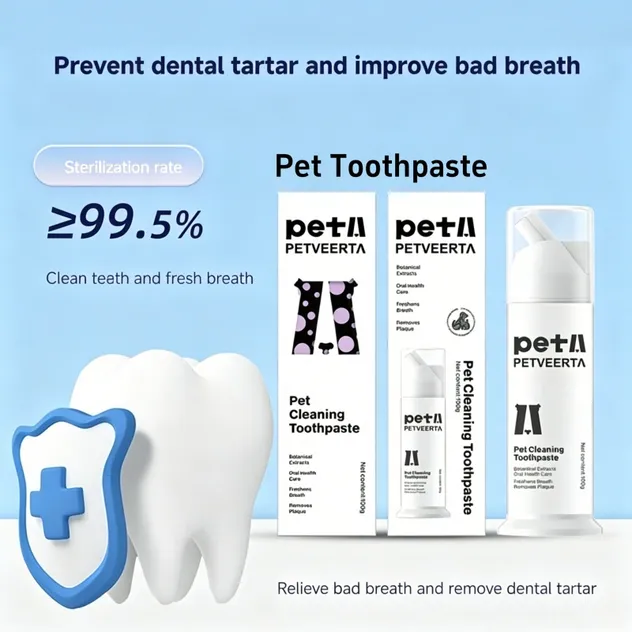 Pasta de dentes para limpeza de animais de estimação