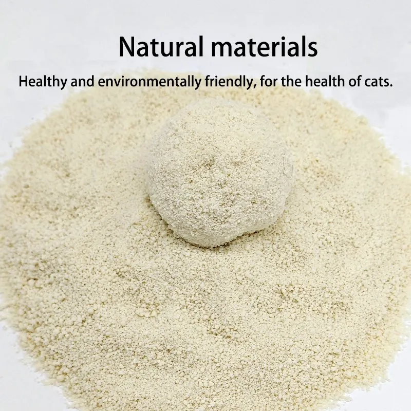 Envio Rápido OEM Baseado em Plantas Puro Não Tóxico Livre de Poeira Antiaderente Areia para Gato de Mandioca