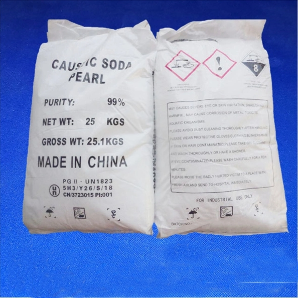 Flocos de Hidróxido de Sódio de Qualidade da China, Pérolas de Soda Cáustica 99 % para a Indústria Têxtil, Tingimento e Papel
