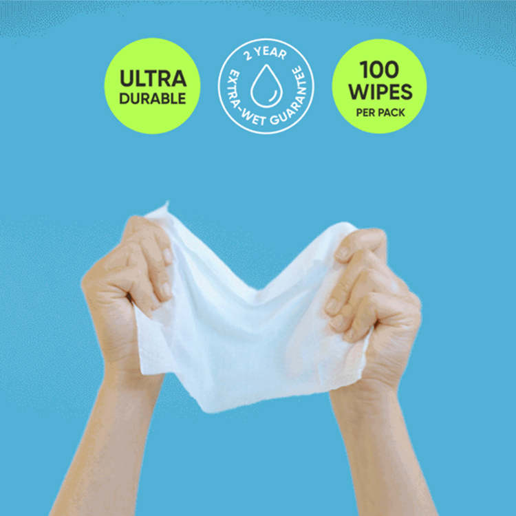 Biokleen Lenços de Limpeza de Olhos para Animais de Estimação de Bambú Biodegradáveis com Vitamina E para Filhotes Marca Própria