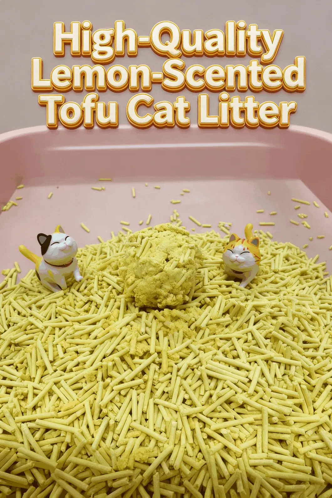 Premium Grade Lemon Scented Tofu Cat Litter Made From Select Ingredients Through Rigorous Quality Control Ensuring Consistent High Performance