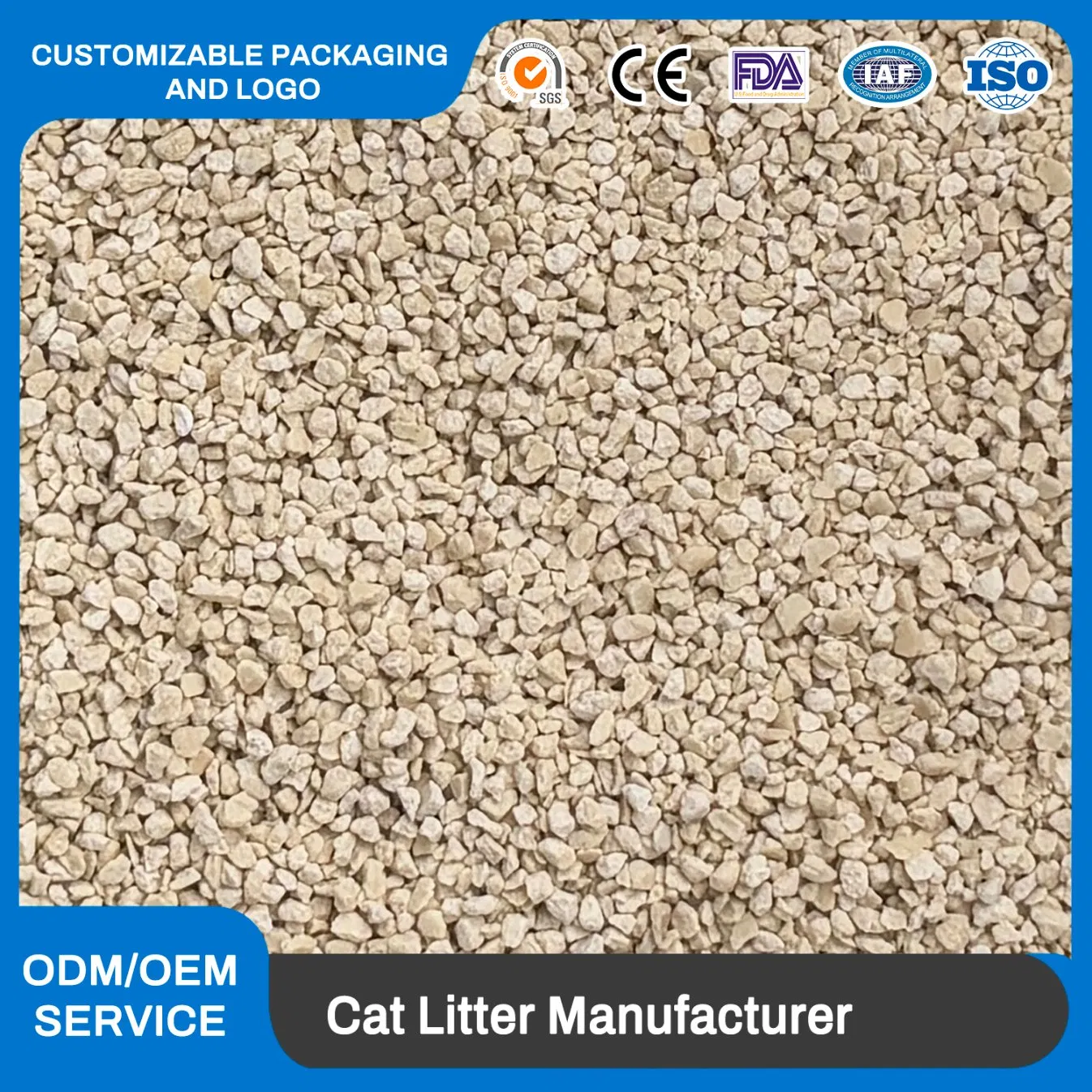 Areia para gatos biodegradável à base de mandioca, de alta qualidade, livre de poeira e fácil de limpar, areia para gatos ecológica de milho e mandioca