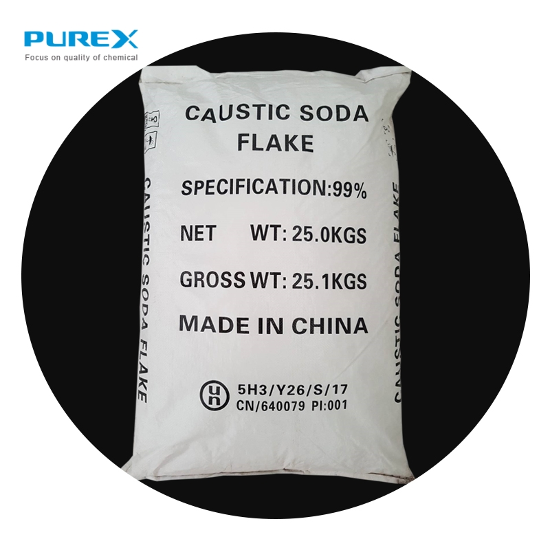 Preço de Fábrica Floco de Soda Cáustica/ Pérola de Soda Cáustica 99% 25kg/1200kg Saco em Estoque com Preço Promocional para Fabricação de Sabão / Impressão Têxtil e Tingimento