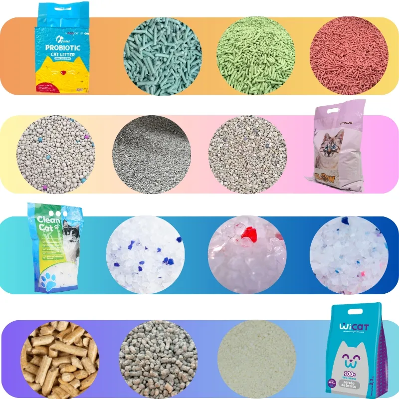Produtos finais de areia de papel