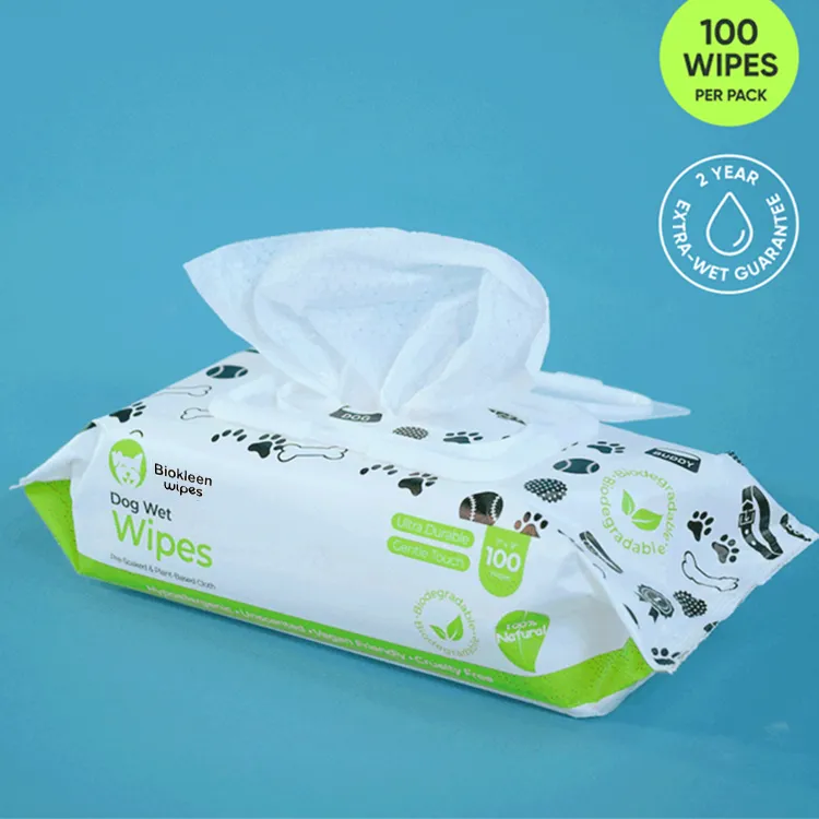Lenços de Limpeza de Olhos para Animais de Estimação de Bambú Biodegradáveis com Vitamina E para Filhotes Marca Própria