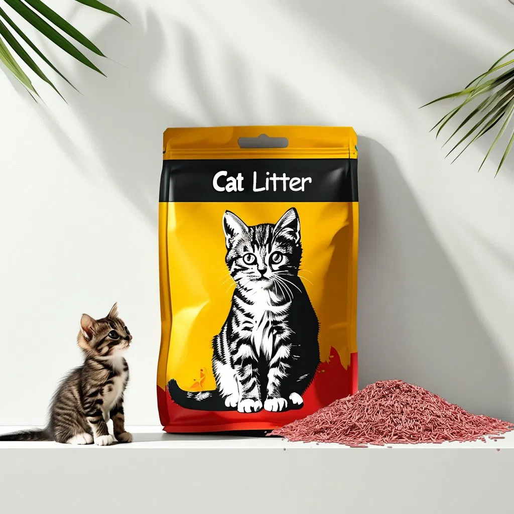 Areia para Gato de Tofu Natural Desodorizante Carvão de Bambu Super Agregador Passo Macio Antiaderente Absorção Rápida Aroma de Almíscar Atacado Global Eco Areia para Gato de Tofu