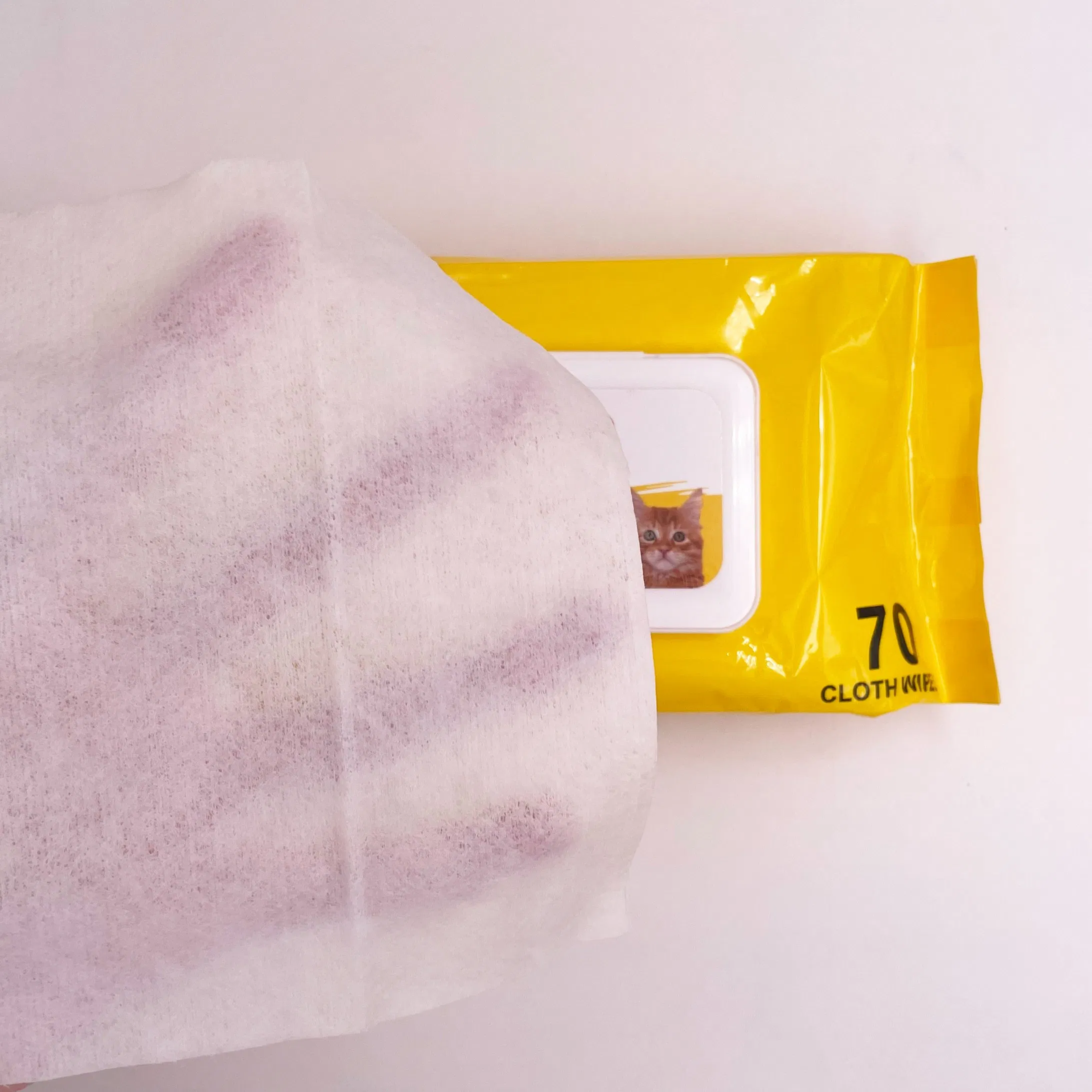 Fabricante de Toalhetes Não Tecidos Personalizados OEM para Limpeza de Patas de Cães, Toalhetes para Animais de Estimação para Cães e Gatos