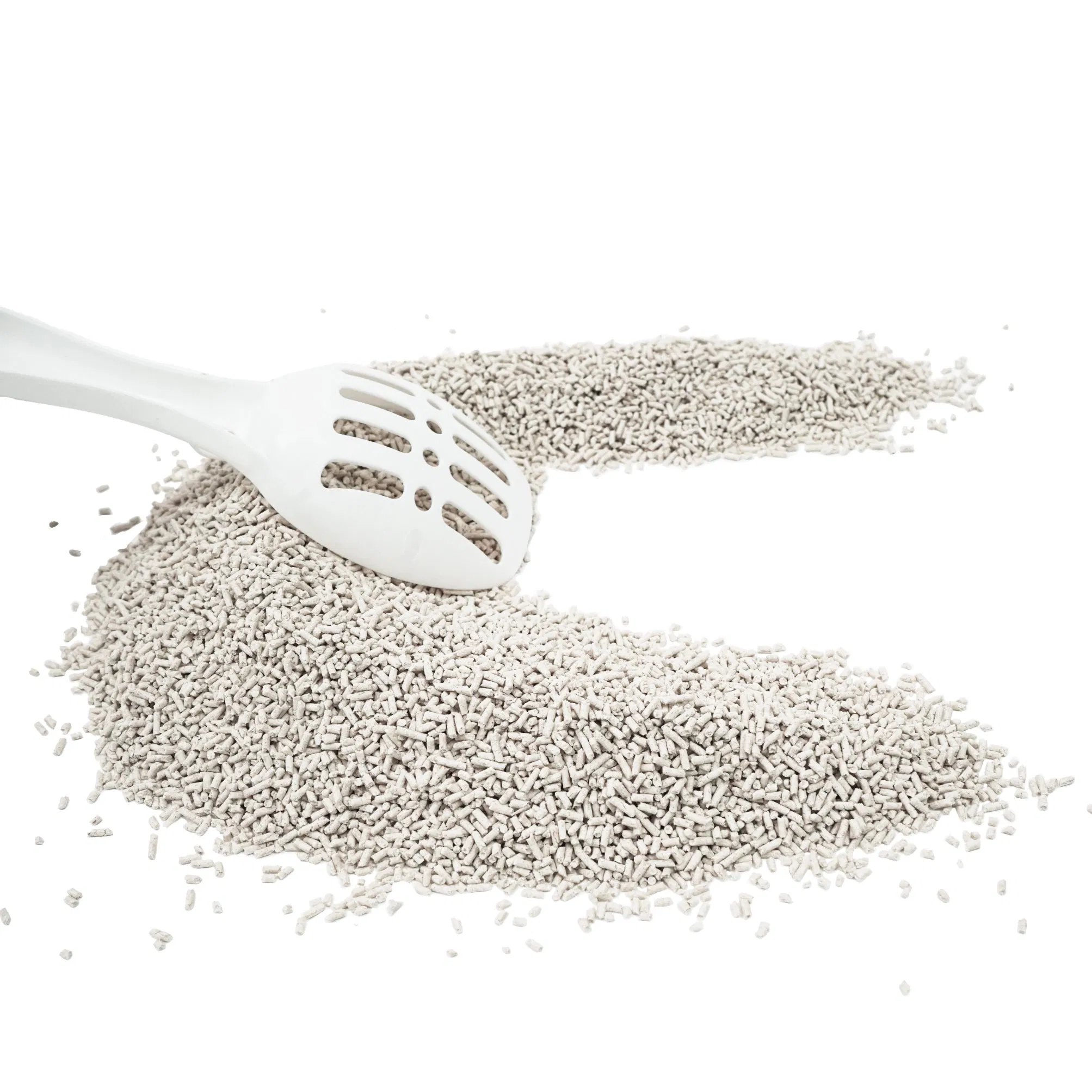 Areia para gatos personalizada de fábrica, excelente absorção, flushable, feita de mandioca com efeito de aglomeração, feita de plantas naturais