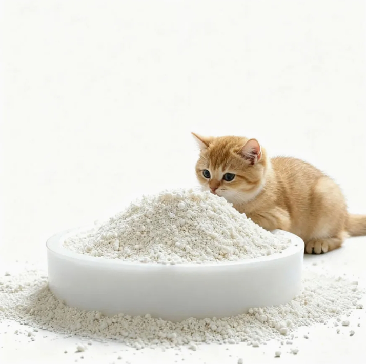 Areia para Gato à Base de Mandioca Não Tóxica 99.9% Sem Poeira Fácil de Remover Melhor para Caixas de Areia para Gatos e Lares com Vários Gatos