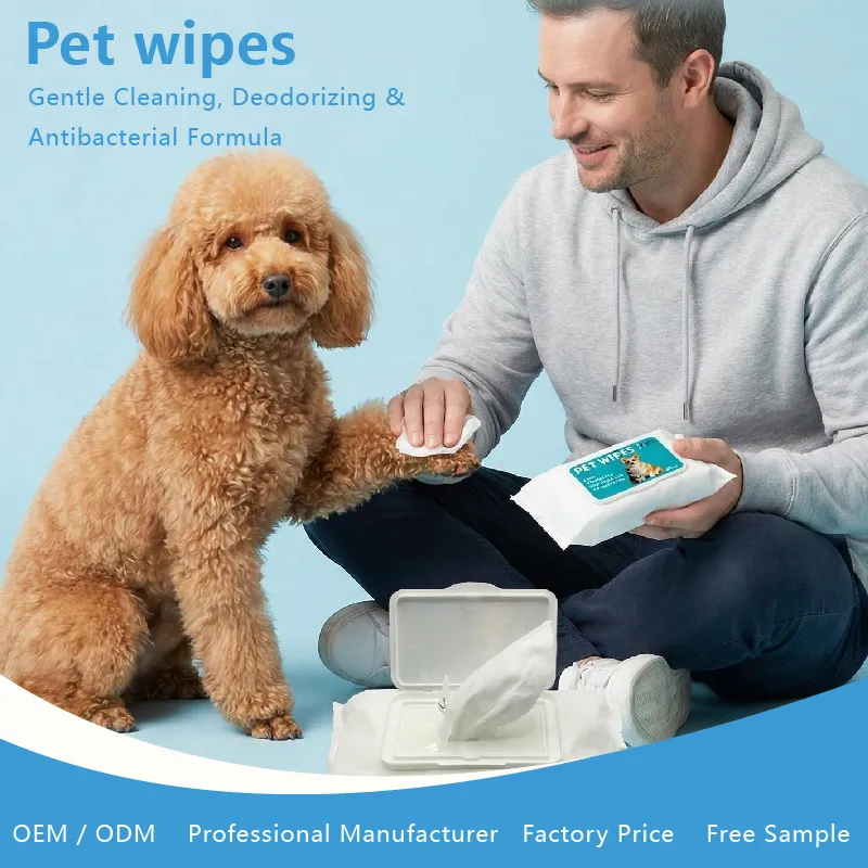 Toalhetes Ecológicos para Animais de Estimação para Cães e Gatos Limpeza Diária Suave