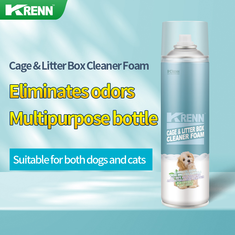 Produtos de Cuidado para Animais de Estimação OEM Limpador de Caixa de Areia e Eliminador de Odor Spray Espuma Limpador de Caixa de Areia para Gatos