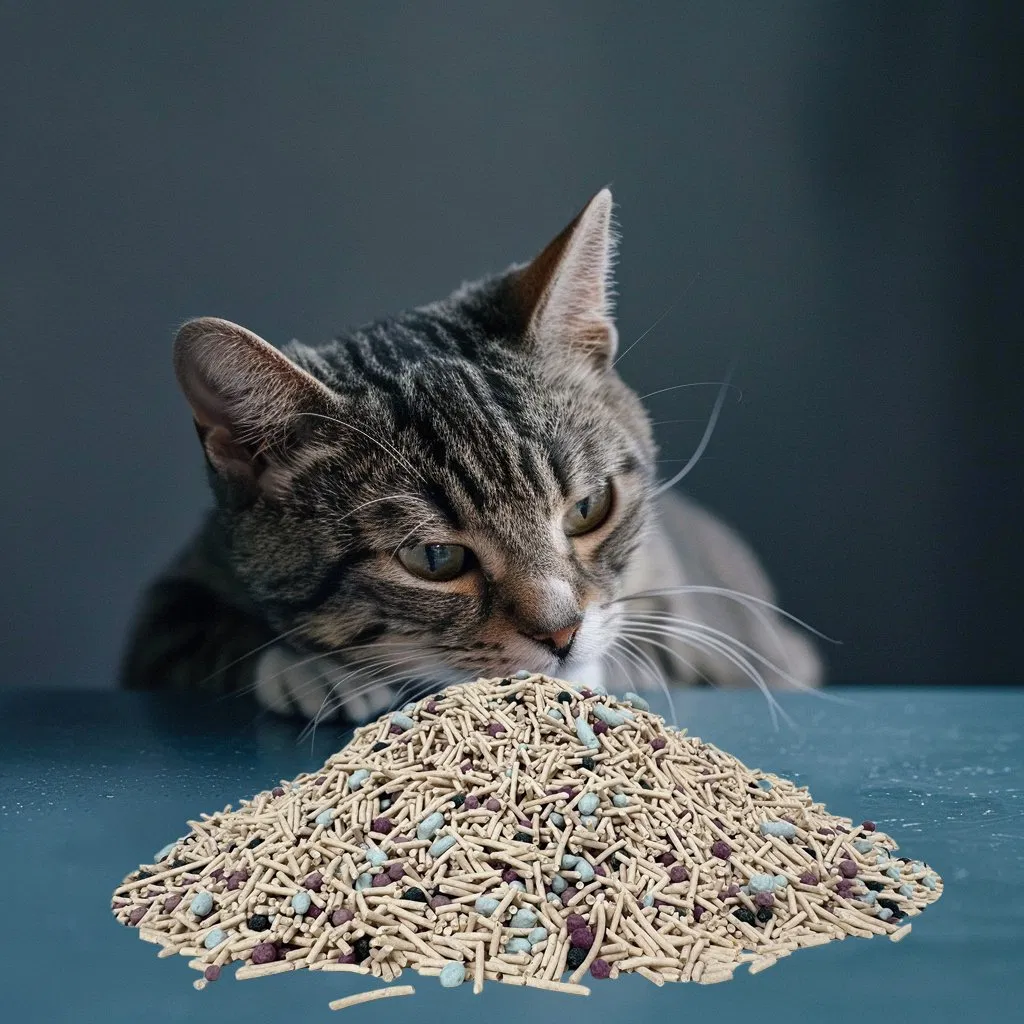 Areia de Gato Biodegradável de Tofu Misturado - Produto Ecológico para Animais de Estimação Sem Poeira com Poder de Agregação Superior