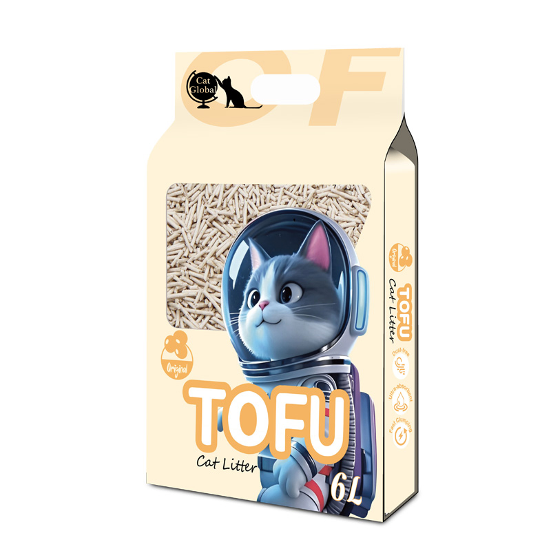 Melhor Vendedor Areia para Gato Natural de Tofu Feita de Amido de Milho, Amido de Soja, Amido de Mandioca e Fibra de Ervilha para Gatos