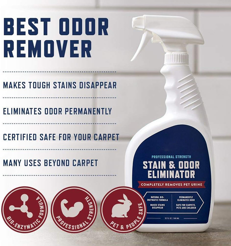 Eliminador de Manchas e Odor de Força Profissional Anti-Cães e Gatos Spray Desodorizante para Limpeza de Animais de Estimação 500ml