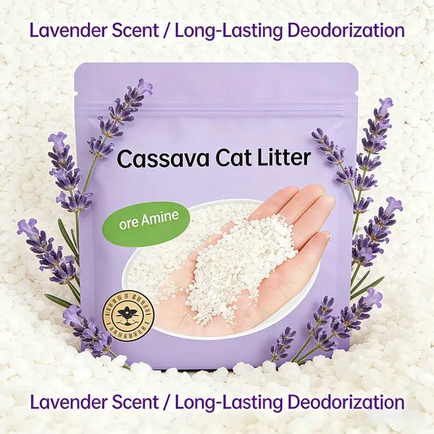 Areia para gatos de alta qualidade que forma grumos, feita de ingredientes naturais