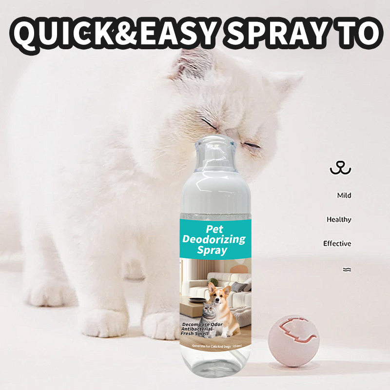 Spray Eliminador de Odor de Pet com Extrato de Planta Natural Eco Amigável e Forte Inibição de Mofo para Cachorro ou Gato 150ml