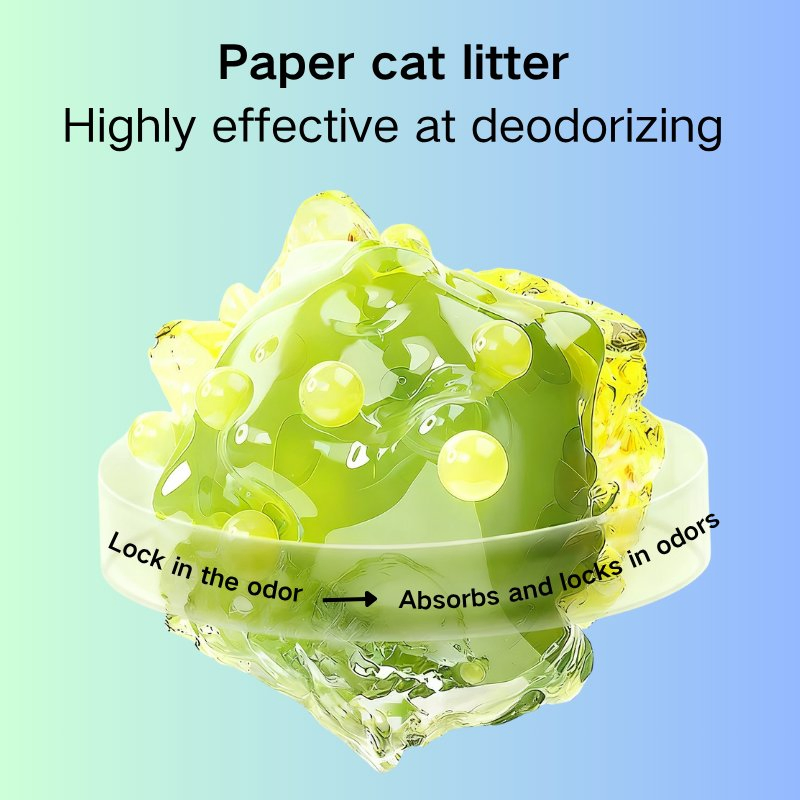 100% Areia para Gato de Papel Reciclado - Areia para Gato Biodegradável e Não Tóxica para Cuidado de Animais de Estimação Atacado