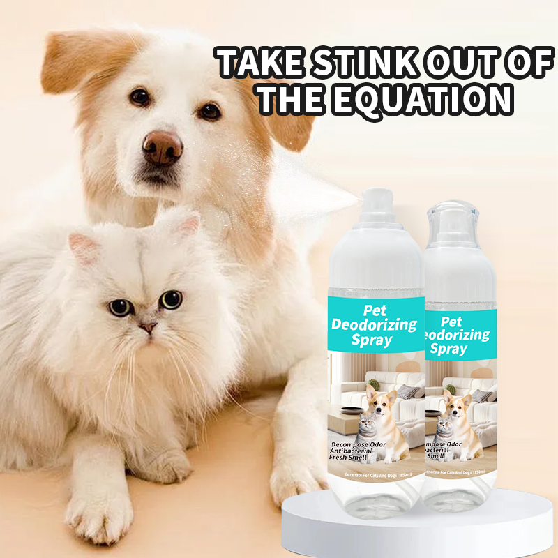 Spray Eliminador de Odor de Pet com Extrato de Planta Natural Eco Amigável e Forte Inibição de Mofo para Cachorro ou Gato 150ml
